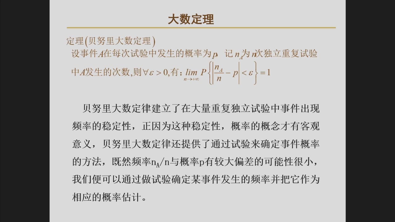 Bernoulli大数定理