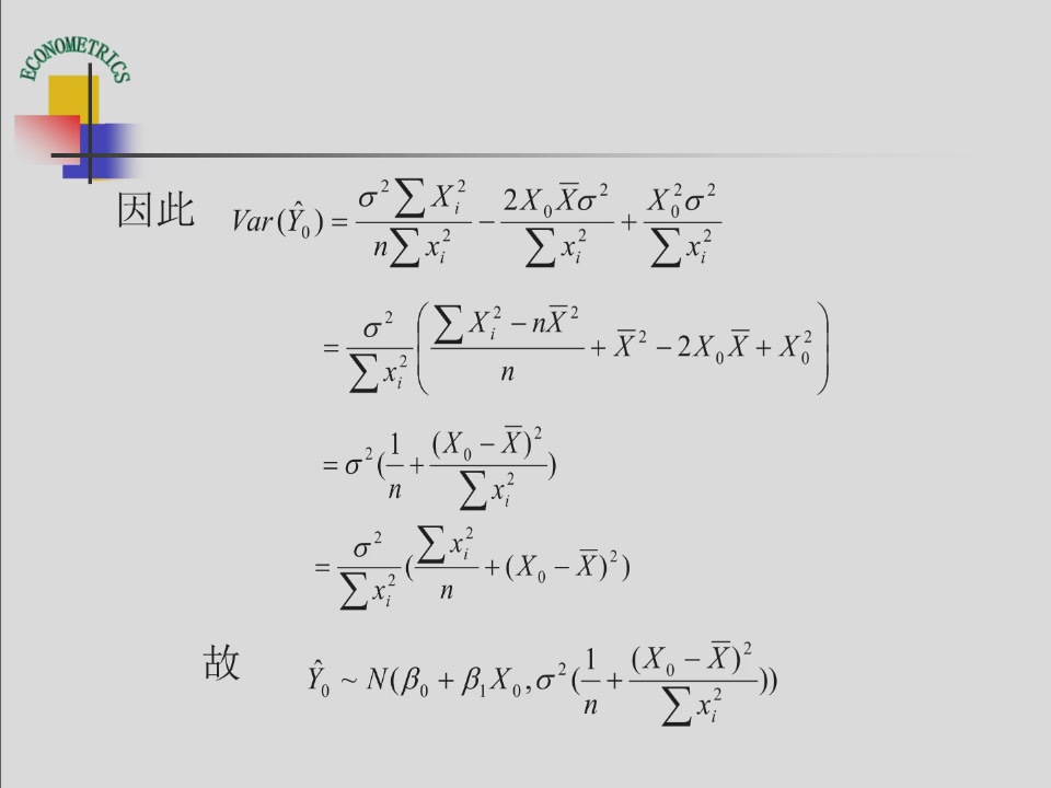 课件第24页:均值预测方差的化简步骤
