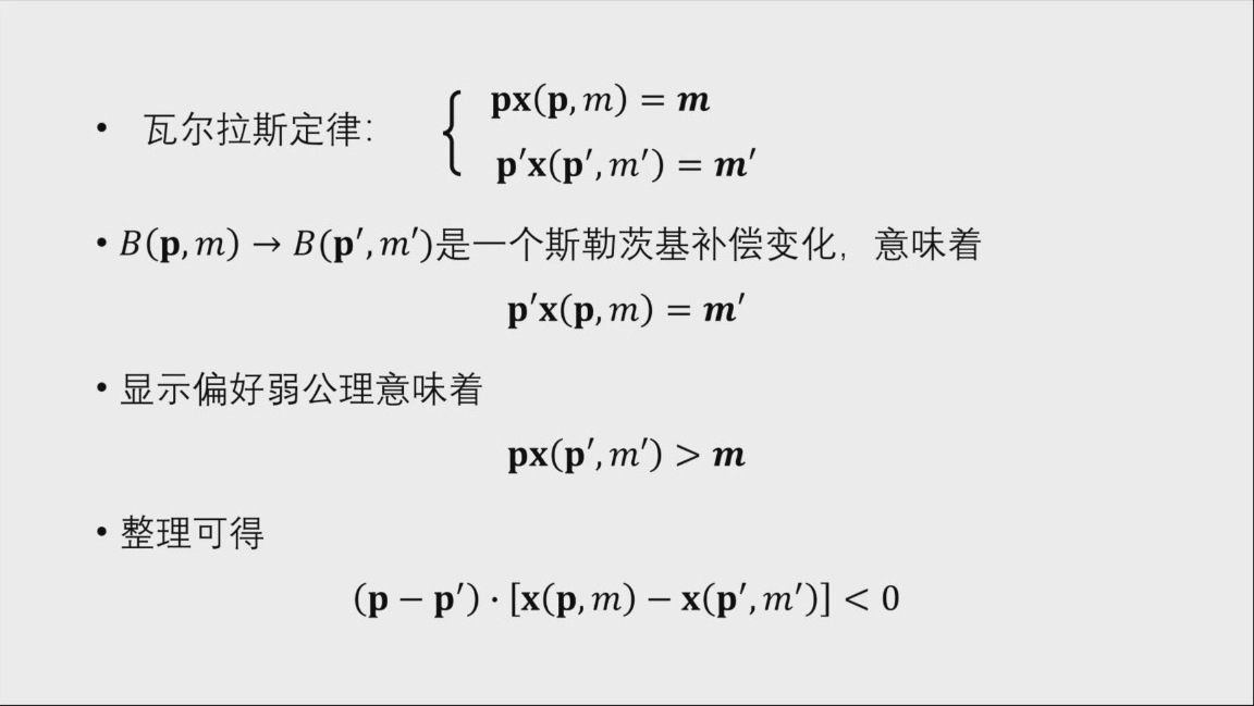 课件完整列出的预算约束及 WARP 推导（原课件第35页）